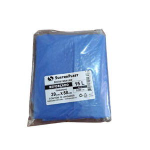 SACO DE LIXO AZUL 15L - 10un