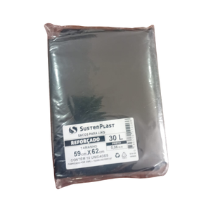 SACO DE LIXO  PRETO - 30L - 10un
