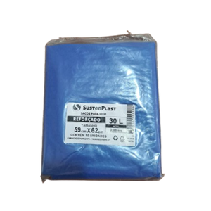 SACO DE LIXO  AZUL - 30L - 10un