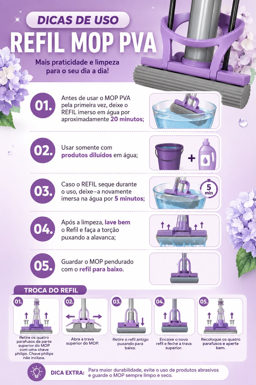 Mop com Cabo Extensível Ajustável! - Imagem 2